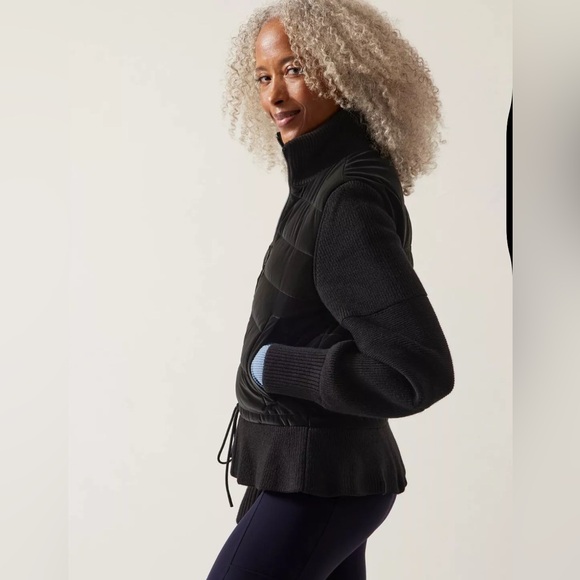 NWT Athleta Hanover Hybrid Black Jacket Size XL - Picture 3 of 9
